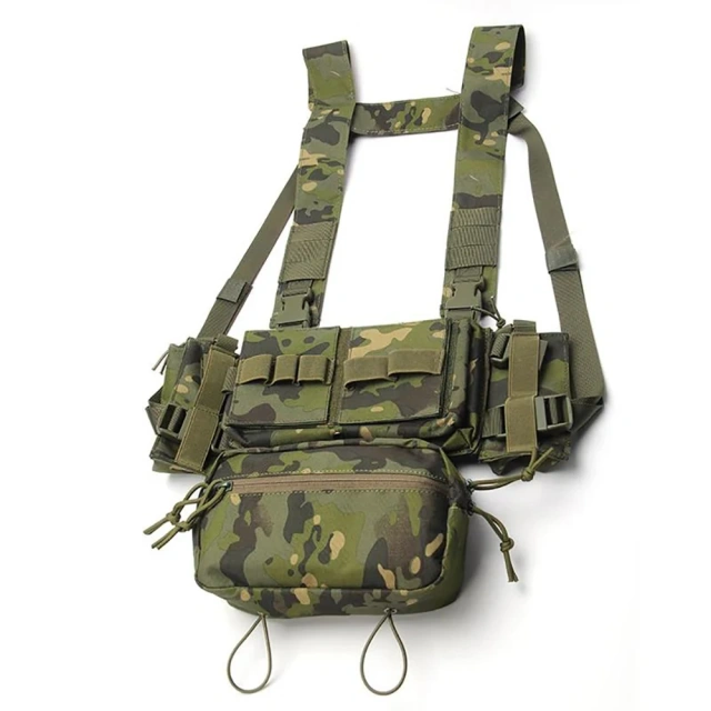 Tactical Micro Chest Rig High Quality Hunting Tactical Vest with Magazine Pouch Hanging Tactical Chest Rig Best Selling Safety Tactical Chest Rig Tactical Protective Chest Rig for Outdoor Heavy Duty Tactical Chest Hanging Vest