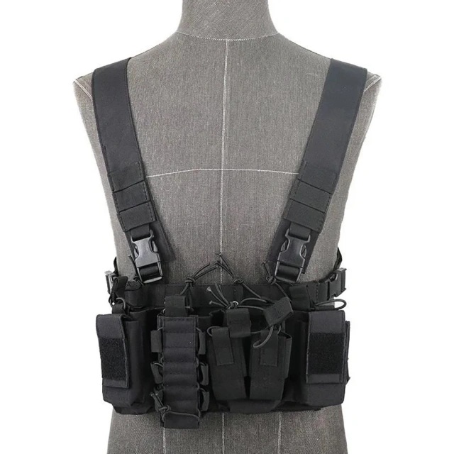 Customized Lightweight Outdoor Tactical Vest Rig High Quality Tactical Chest Rig Heavy Duty Safety Tactical Chest Rig military Tactical Gear Chest Rig Hunting Vest for Outdoor High Quality Hunting Vest Tactical Chest Rig