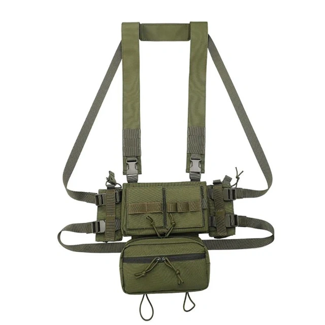 Tactical Micro Chest Rig High Quality Hunting Tactical Vest with Magazine Pouch Hanging Tactical Chest Rig Best Selling Safety Tactical Chest Rig Tactical Protective Chest Rig for Outdoor Heavy Duty Tactical Chest Hanging Vest