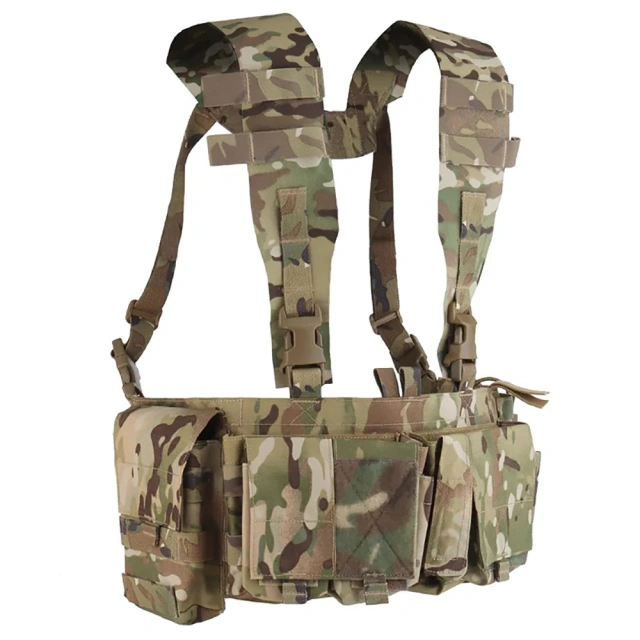 Best Selling Tactical Gears Chest Vest for Hunting Good Quality Tactical Harness Chest Rig Pouch Tactical Modular Chest Rig Hot Sale Hunting Accessories Tactical Chest Rig Outdoor Nylon Tactical Chest Rig Vest High Quality Tactical Vest Chest Rig