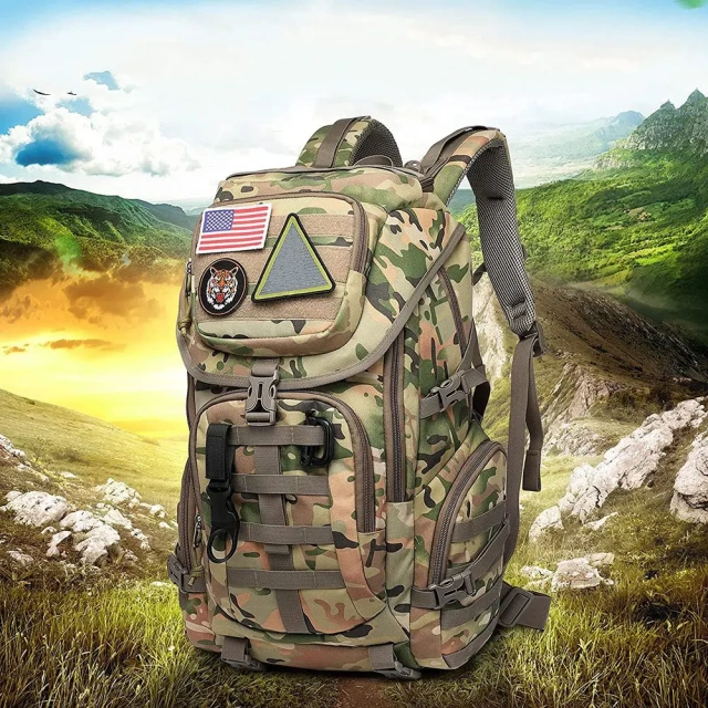 Oleaderbag Practical Assault Backpack Nylon Training Bag Large Training Bag 3 Day Assault Backpack  Men Large Capacity Military Training Bag Tactical Military Pack Bug Out Bag Travel Military Rucksack