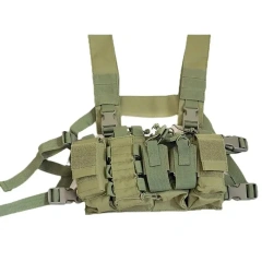 Customized Lightweight Outdoor Tactical Vest Rig High Quality Tactical Chest Rig Heavy Duty Safety Tactical Chest Rig military Tactical Gear Chest Rig Hunting Vest for Outdoor High Quality Hunting Vest Tactical Chest Rig
