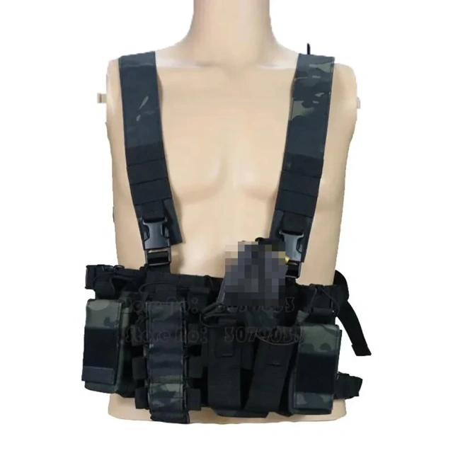 Customized Lightweight Outdoor Tactical Vest Rig High Quality Tactical Chest Rig Heavy Duty Safety Tactical Chest Rig military Tactical Gear Chest Rig Hunting Vest for Outdoor High Quality Hunting Vest Tactical Chest Rig