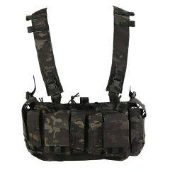 Customized Tactical Chest Rig Multi-pockets Camo Harness Tactical Chest Rig Vest Tactical Chest Pack Rig Hot Sale Multifunctional CAMO Vest for Training Lightweight Camouflage Tactical Chest Rig Vest Adjustable Training Chest Rig