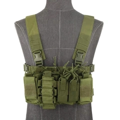 Customized Lightweight Outdoor Tactical Vest Rig High Quality Tactical Chest Rig Heavy Duty Safety Tactical Chest Rig military Tactical Gear Chest Rig Hunting Vest for Outdoor High Quality Hunting Vest Tactical Chest Rig