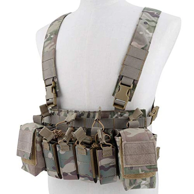 Adjustable Tactical Chest Rig Vest Tactical Harness Chest Rig with Mag Pouches Tactical Chest Rig Vest Bag Custom Multifunctional Tactical Chest Rig Vest Outdoor Tactical Chest Rig High Quality Tactical Vest Rig