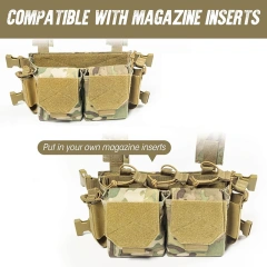 Customize Tactical Gear Chest Rig Tactical Style Chest Rig Adjustable Detachable Camouflage Molle Chest Rigs Sports Tactical Chest Rig Bag Utility Tactical Chest Pack Rig with Pouch Outdoor Breathable Chest Tactical Vest for Sports