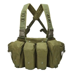 Wholesale Outdoor Sports Tactical Gear Molle Vest Pouch Bag Tactical Carrier Chest Rig Camouflage Chest Rig Tactical Chest Rig Tactical Molle Micro Chest Rigs Adjustable Detachable Tactical Modular Vest Chest Rig with Mag Pouch