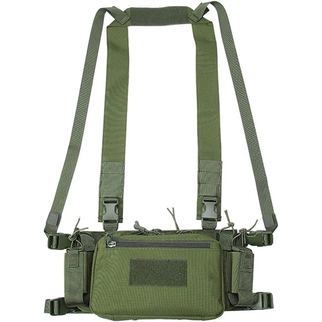 Outdoor Tactical Chest Rig Vest Camouflage Hunting Tactical Chest Rig With Magazine Pouch Tactical Camouflage Chest Rig Field Equipment Tactical Vest Heavy Duty Hunting Camouflage Vest Tactical Chest Rig Multi-function Tactical Chest Rig