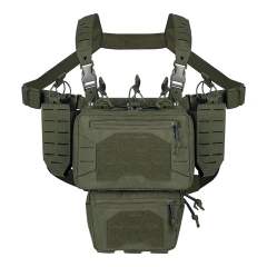 Adjustable Detachable Tactical Modular Vest with Mag Pouch Tactical Chest Rig Tactical Molle Micro Chest Rigs Tactical Equipment Gear Vest Outdoor Adjustable Chest Rig with Pouches Heavy Duty Tactical Rig Hunting Vest