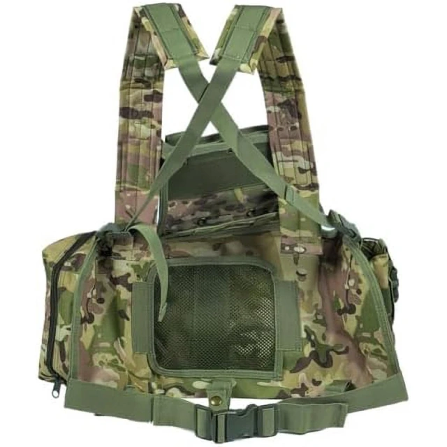 Hot Sale Tactical Chest Rig Vest Outdoor Hunting Tactical Chest Rig Adjustable Chest Rig with Pouches Tactical Chest Mini Rig Quick Release Multifunctional Tactical Vest Outdoor Tactical Vest Chest Rig with Multi-Pockets