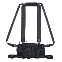 High Quality Tactical Gear Molle Vest Tactical Chest Rig Pouch Bag Tactical Camouflage Carrier Chest Rig for Outdoor Customized Tactical Gear Micro Chest Rig Heavy Duty Tactical Chest Rig Vest Outdoor Tactical Chest Rig for Training