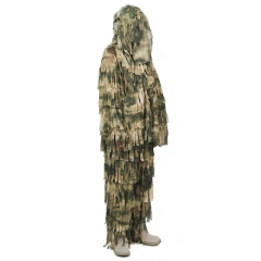 Hot Sale Camouflage Camo Suit for Hunting Forest Woodland Durable Ghillie Suit Tactical Camouflage Clothing  Ghillie Suit Professional Outdoor Camouflage Clothing Hunting Mesh Suit for Outdoor Activities