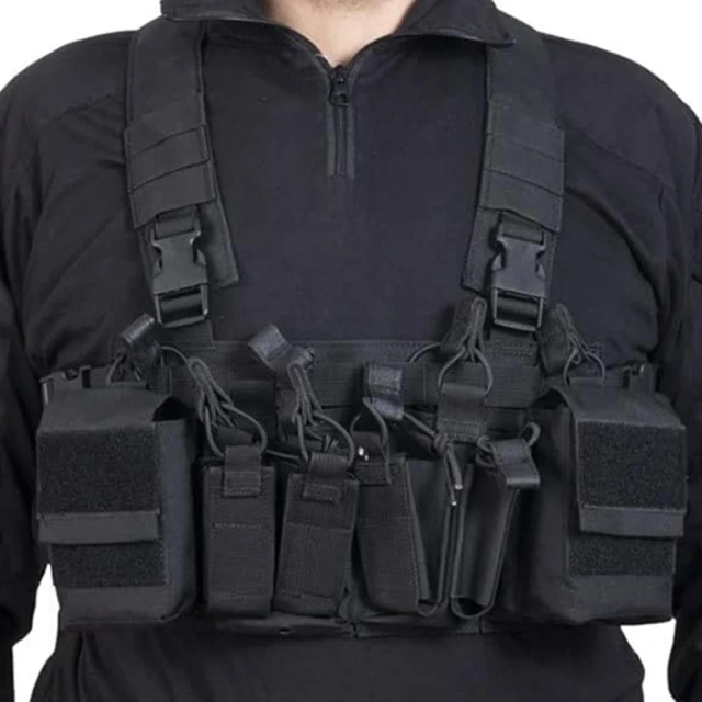 Wholesale Tactical Equipment Chest Rig High Quality Outdoor Tactical Chest Rig Multifunctional Pouches Tactical Vest Heavy Duty Tactical Chest Rig Bag Molle Tactical Chest Rig Vest With Pouch Outdoor Tactical Chest Rig for Hunting