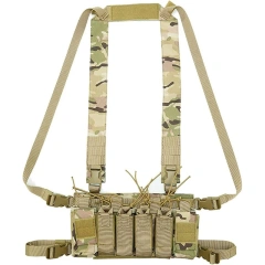 High Quality Tactical Gear Molle Vest Tactical Chest Rig Pouch Bag Tactical Camouflage Carrier Chest Rig for Outdoor Customized Tactical Gear Micro Chest Rig Heavy Duty Tactical Chest Rig Vest Outdoor Tactical Chest Rig for Training