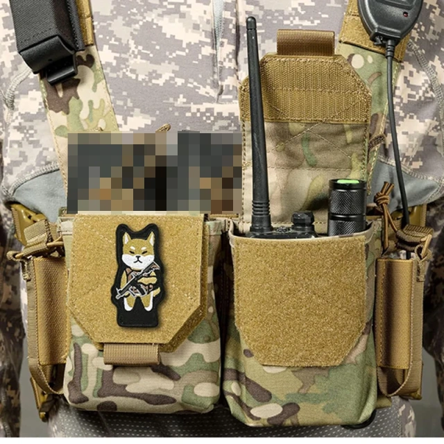 Customize Tactical Gear Chest Rig Tactical Style Chest Rig Adjustable Detachable Camouflage Molle Chest Rigs Sports Tactical Chest Rig Bag Utility Tactical Chest Pack Rig with Pouch Outdoor Breathable Chest Tactical Vest for Sports