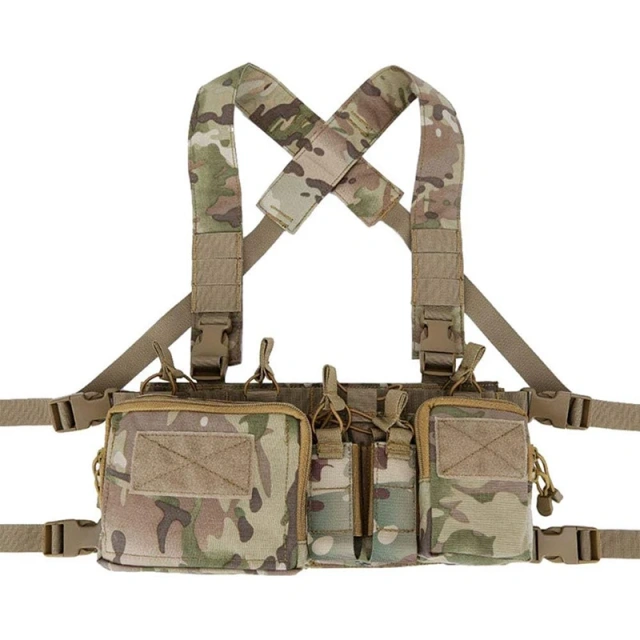 Top Selling Outdoor Tactical Accessory Chest Rig Sports Tactical Molle Vest Pouch Bag Carrier Tactical Camouflage Chest Rig  Customized Tactical Chest Rig Lightweight Detachable Tactical Chest Rig for Hunting Heavy Duty Tactical Chest Rig