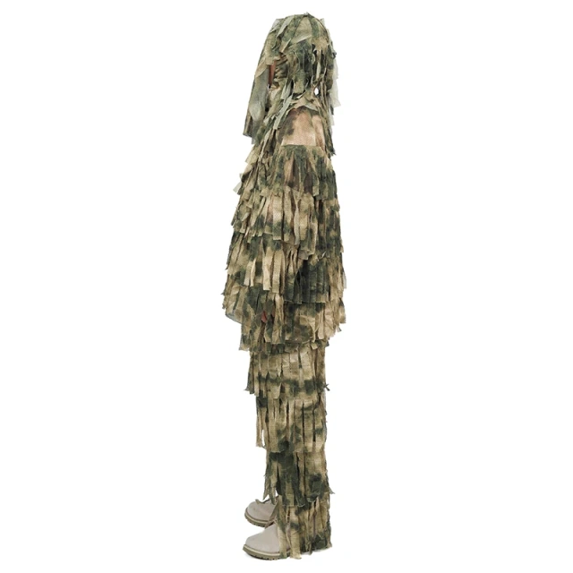 Hot Sale Camouflage Camo Suit for Hunting Forest Woodland Durable Ghillie Suit Tactical Camouflage Clothing  Ghillie Suit Professional Outdoor Camouflage Clothing Hunting Mesh Suit for Outdoor Activities