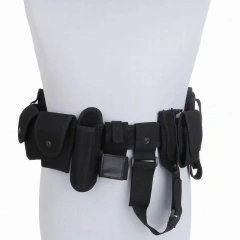 Tactical Modular Equipment System Molded Duty Belt Set High Density Material Flashlight Pouch Baton Holster Tactical Belt  Adjustable Sports Hiking Rigger Nylon Web Work Belt with Heavy Duty Quick Release Buckle Tactical Belt