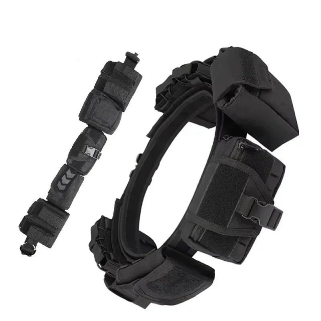 Detachable High Density Material Outdoor Hunting Tactics Duty Security Traffic Multi-functional Practical Tactical Belt  Adjustable Reversible stab-proof Sports Training Ratchet Belts Men Tactical Nylon Web Outside Tail Golf Belt