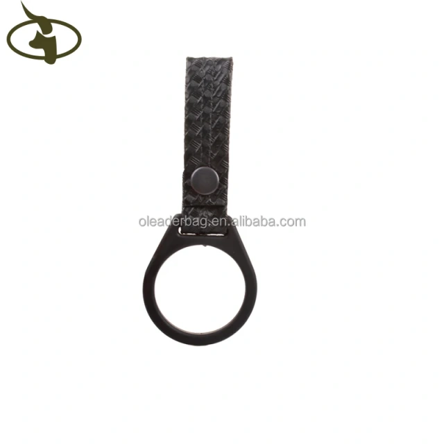 Superior Wholesale Customized Security Features Simple Fabric Safety Duty T Shaped Stick Holder Good Material Leather Side Handle Baton Holder Tactical Baton Ring Holder Strap Security Duty Straight Handle Baton Pouch
