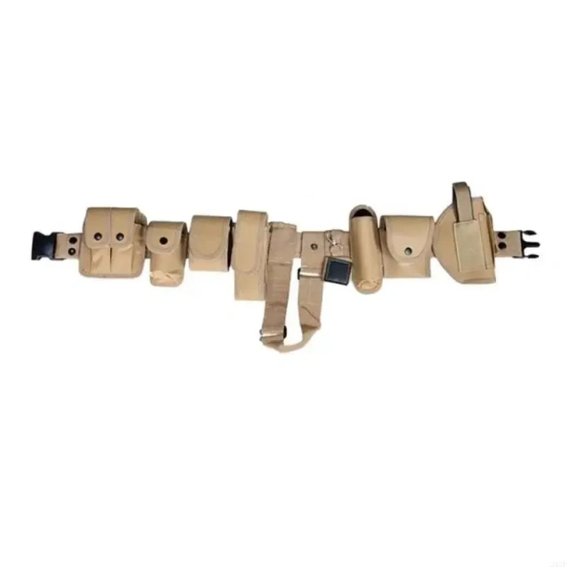 Camping and Everyday Use Sport Enthusiasts Multiple Pocket Tactical Waist Belt Fast Release Buckles Adjustable Belt for Hunting  Multifunctional Wear-resistant Elastic Stretch Belt Adjustable Durable No Metal Tactical Hiking Metal Free Belt