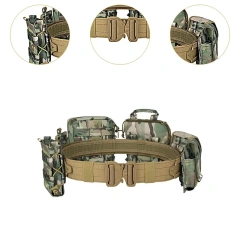 Outdoor Waist Pack Waist Pack Belt Bag Adults Adjustable Strap Utility Storage Bag for Hiking Gaming Hunting Tactical Belt  Wear-resistant Lightweight Men Stretch Canvas Belt Durable Plastic Buckle Work Travel Sports Elastic Tactical Belt