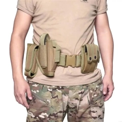 Camping and Everyday Use Sport Enthusiasts Multiple Pocket Tactical Waist Belt Fast Release Buckles Adjustable Belt for Hunting  Multifunctional Wear-resistant Elastic Stretch Belt Adjustable Durable No Metal Tactical Hiking Metal Free Belt