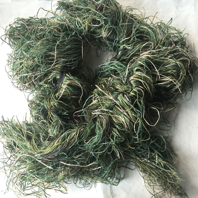 Camouflage Ropes Camouflage Ghillie Suit Accessories Factory Wholesale Elastic Synthetic Fiber CS Wraps Jungle Desert Snow Ghillie Cover Wrap Synthetic Elastic Strap Camouflage Hunting Blind Ropes