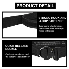 Outdoor Tactical Belt Set Combination Detachable Adjustable Waist Belt With Accessory Packs Hunting Game Tactical Belt  Wear-resistant Lightweight Elastic Belts Men Stretch Canvas No Metal Plastic Buckle Work Travel Sports Waist Belts