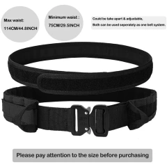 High Quality Multi Function Mountaineering Tactical Belt with Accessories High Density Material Duty Belts With Tool Pouches  Wholesale Adjustable Training Durable Fashionable Tactical Nylon Belts Men Plastic Buckle Metal Tactical Belt