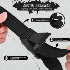 Lightweight Adjustable Training Men's Belt Durable Tactical Stretch Web Nylon Belt with Quick Release Buckle  Sports Training Security Training durable outdoors Tactical Gear Wear-resistant Lightweight Utility Nylon Belt