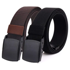 Wear-resistant Elastic Stretch High-quality Durable Belt Men's All Size No Metal Nylon Tactical Hiking Belt  High Quality Durable Tactical Belt Quick Release Metal Buckle Durable Heavy-Duty Nylon Riggers Belts
