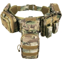Lightweight High Duty Premium Multifunctional Tactical Battle Belts Quick-release Sport Enthusiasts Buckle Tactic Waist Belt  Wholesale Wear-resistant Unisex Tactical Belt Durable Narrow Width Elastic Stretch Webbing Micro Adjust Buckle