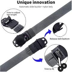 Lightweight Sports Training Wear-resistant Ratchet Belt Adjustable Men Nylon Web Golf Belt Casual Work Tactical Belts  Adjustable Training Men Ratchet  Reversible Web Nylon Waterproof Casual Belts Men Golf Hiking Pants Belt