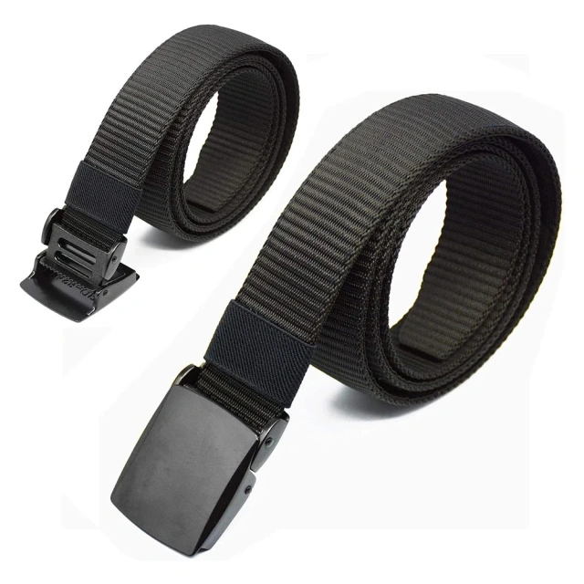 Wear-resistant Travel Nylon Tactical Men with Zinc Alloy Buckle Security Money Belt with Hidden Money Pocket  High Quality Adjustable Training Men Tactical Belt Work Belts Nylon Web Tactical Belt with Automatic Slide Buckle