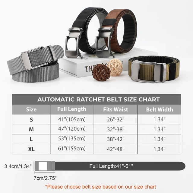 Training Durable Sports Fashionable Nylon Ratchet Belts Men Web Tactical Belt with Automatic Click Buckle Belt  Fashionable Training durable Men Nylon Webbing Utility Belt with V-ring Heavy Duty Quick-Release Buckle Tactical Rigger Belt