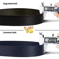 Wear-resistant Breathable Training Reversible Ratchet Belt Hiking Rigger Nylon Extra Thick Webbing Tactical Belt  Adjustable Training Nylon Tactical Plastic Buckle Belt high-quality Webbing Canvas Outdoor Sports Web Belt