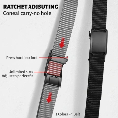 Hot Selling Adjustable Training Nylon Ratchet Belts Men's Golf Casual Jeans Adjustable Tactical Belt  Wear-resistant Tactical multifunctional Belt Webbing Riggers Web Belts Heavy Duty Quick-Release Metal Buckle Belt