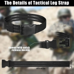 Tactical Strap Nylon Thigh Belt Elastic Thigh Strap with Quick Release Buckle Games and Outdoors Unisex Tactical Belt  Waterproof multifunctional Tactical Belt Riggers Belts Heavy Duty Quick-Release Aluminum Alloy Buckle Tactical Belt