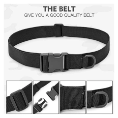 Waterproof Multifunctional Tactical Nylon Belt Adjustable Utility Gear Belt Heavy Duty Belts with Quick Release Buckle  Wear-resistant Adjustable multifunctional Tactical Belt Rigger Nylon Web Work Belt with Quick Release Buckle