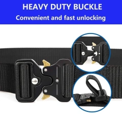 Lightweight Tactical Belt Riggers Belts Men and Women Quick Release Heavy Duty Men and Women Tactical Belt  High Quality Ratchet Tactical Belts for Men Nylon Web Men Casual Belt for Jeans Pants Adjustable Belt with Slide Buckle