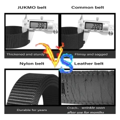 Fashionable Training Durable Ratchet Belt  Nylon Web Tactical Belt with Automatic Slide Buckle Adjustable  Adjustable Training Quick Release Belts with Inner Belt and Anti-Slip Pad Heavy Duty Sports Tactical Belt