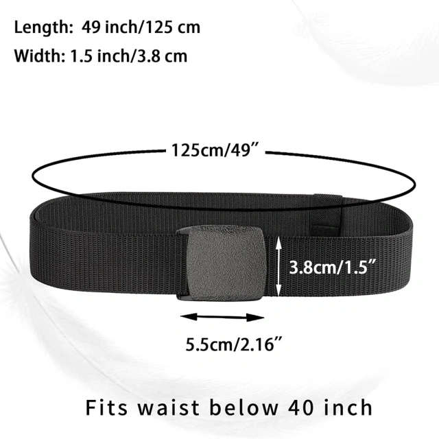Durable Hot Selling Tactical Fashion Nylon Belt Lightweight Plastic Buckle Metal Free Tactical Belt  Wholesale Durable Work Nylon Web Hiking Belt with Heavy Duty Seat belts Buckle Quick Release Tactical Belt
