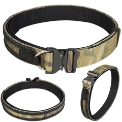 Outdoor Wholesale Wear-resistant Tactical Belt with Medical Bag Dump Pouch  Set Quick Release Multifunctional Tactical Belt  Durable Waterproof Elastic Belts Men Stretch Canvas Durable Plastic Buckle Work Travel Sports Waist Belts