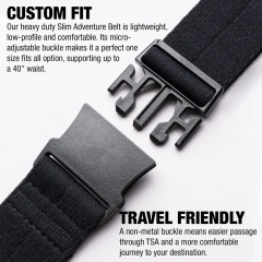 Wholesale Wear-resistant Unisex Tactical Belt Durable Narrow Width Elastic Stretch Webbing Micro Adjust Buckle  Men's Tactical Wear-resistant multifunctional Belt Breathable Nylon Webbing Fully Adjustable Casual Belt Strap Belt