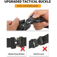 Lightweight Men High-quality Durable Tactical Belt Adjustable Wear-resistant Nylon Web Belt  Adjustable Men's Tactical Waterproof multifunctional Wear-resistant Rigger Belt Utility Web Nylon Novelty Work Belt