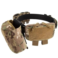 Outdoor Wholesale Wear-resistant Tactical Belt with Medical Bag Dump Pouch  Set Quick Release Multifunctional Tactical Belt  Durable Waterproof Elastic Belts Men Stretch Canvas Durable Plastic Buckle Work Travel Sports Waist Belts