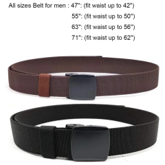Wear-resistant Elastic Stretch High-quality Durable Belt Men's All Size No Metal Nylon Tactical Hiking Belt  High Quality Durable Tactical Belt Quick Release Metal Buckle Durable Heavy-Duty Nylon Riggers Belts