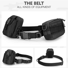 Waterproof Multifunctional Tactical Nylon Belt Adjustable Utility Gear Belt Heavy Duty Belts with Quick Release Buckle  Wear-resistant Adjustable multifunctional Tactical Belt Rigger Nylon Web Work Belt with Quick Release Buckle